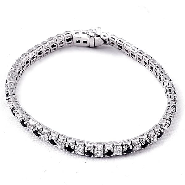 Womens 925 Sterling Silver Cubic Zirconia Round Tennis 7" Bracelet Womens 925 Sterling Silver Cubic Zirconia Round Tennis 7" Bracelet