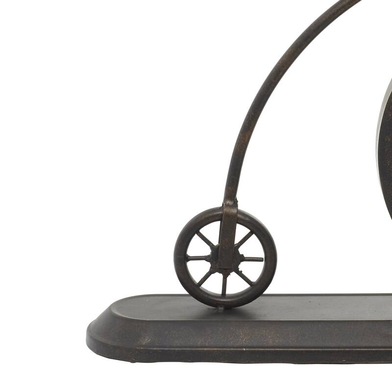 Metal Bike Vintage Decorative Clock - Black - Roche River Decor