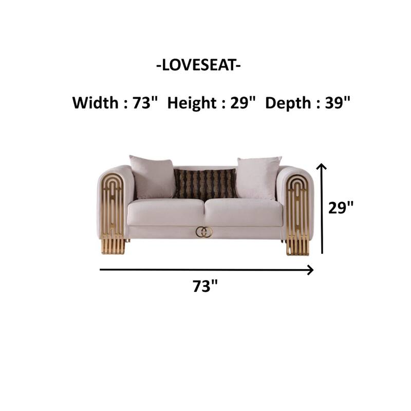 Rustivo 2 Pieces Living Room Sets 1 Sofa 1 Loveseat