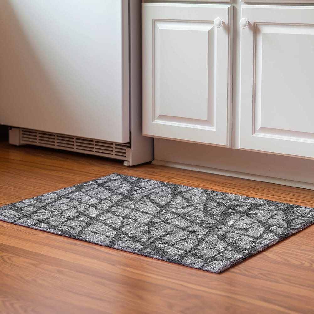 Premium Washable Super Soft Modern Crackle Mayfield Rug