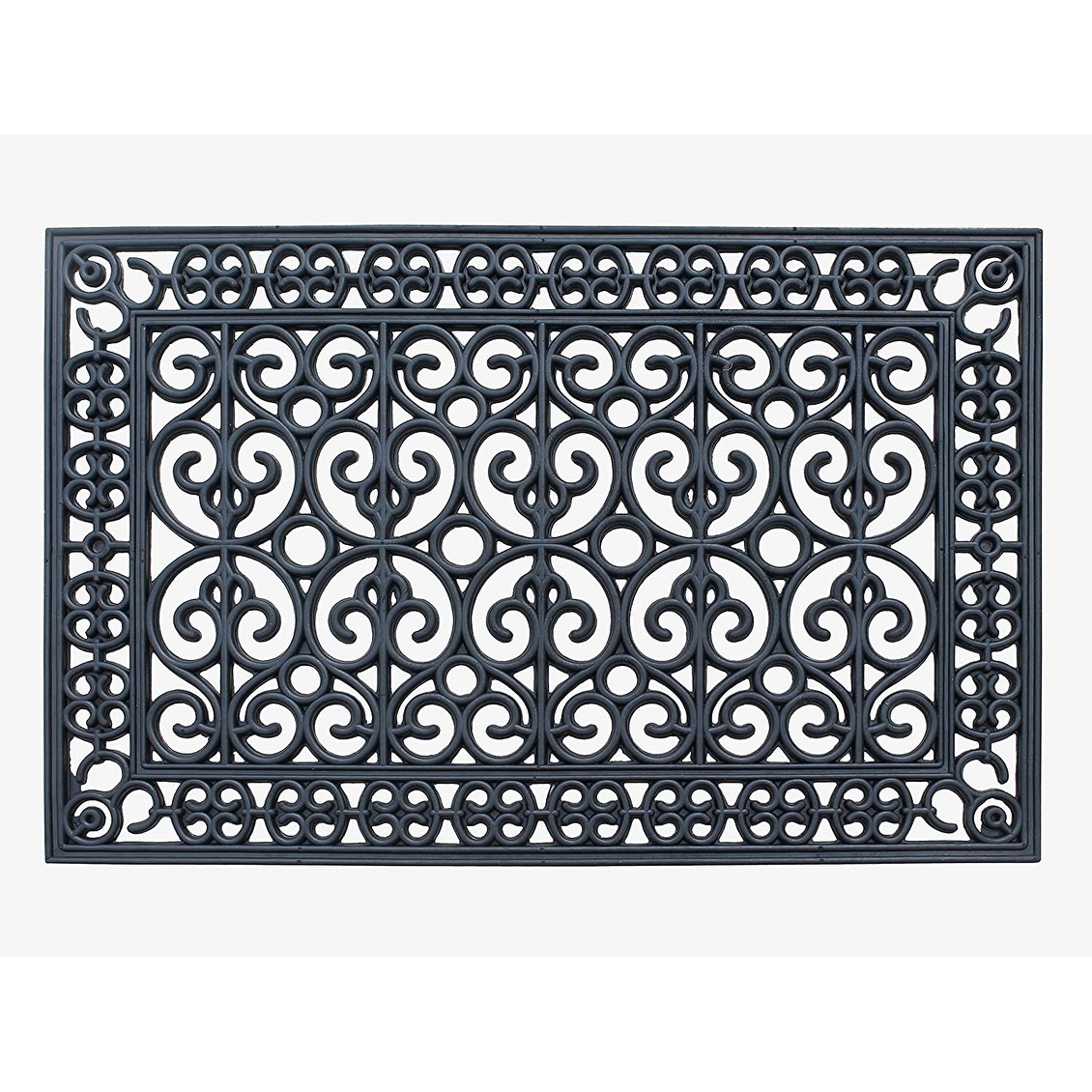 A1 Home Collections A1HC Black 24 in. x 36 in. Rubber Grill Indoor/Outdoor  Non-Slip Durable Door Mat A1HOME200152 - The Home Depot