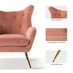 preview thumbnail 29 of 107, Eusebio Tufted Velvet Accent Chair with Wingback, Arms, and Metal Gold Legs for Living Room or Bedroom by HULALA HOME