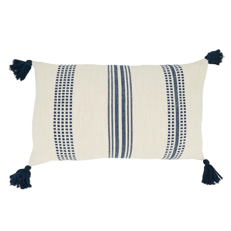 Playful Tassels Stripe Throw Pillow