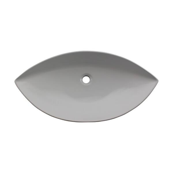 Shop White Oval Porcelain Bathroom Vessel Sink Countertop Stain