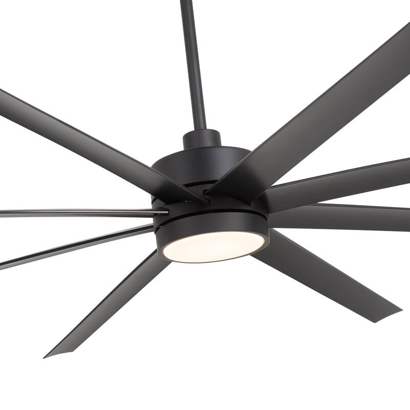 Large 84-inch Industrial LED Ceiling Fan with Light and Remote(8-Blade)