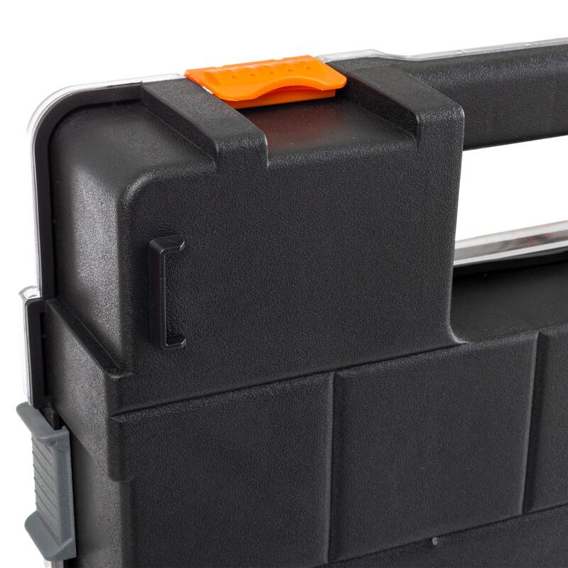 Tool Box Organizer - 3-in-1 Portable Parts Organizer with 52 Customizable Compartments by Stalwart (Gray)