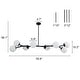 preview thumbnail 13 of 20, 8 - Lights Modern Sputnik Linear Bubble Chandelier With Globe White Glass Shades