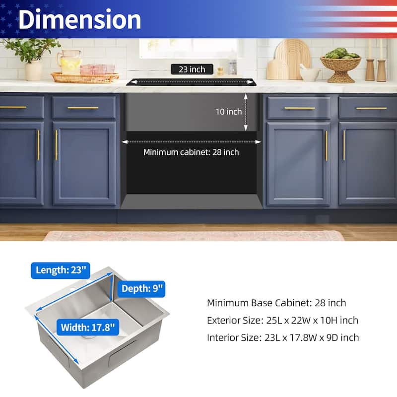 Drop-in Single Bowl Stainless Steel Kitchen Sink