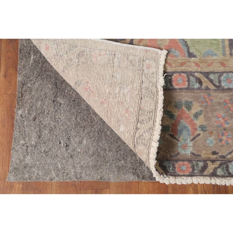 Brown Tabriz Persian Vintage Area Rug Handmade Traditional Wool Carpet - 9'4"x 12'9"