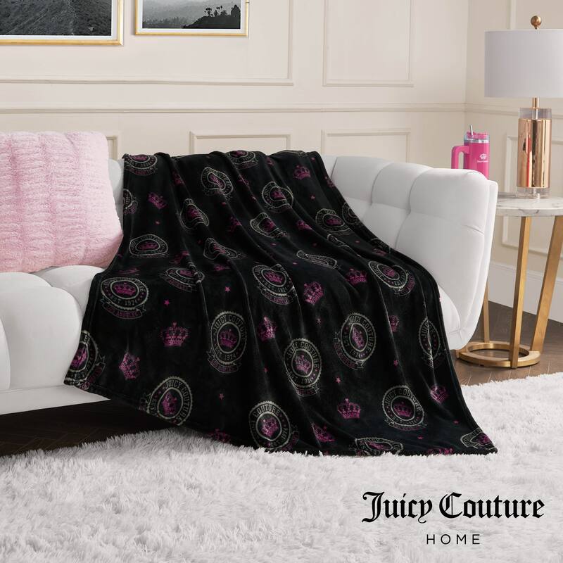 Juicy Couture Juicy Emblem 50" x 70" Plush Throw