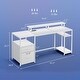 preview thumbnail 3 of 5, Modern Computer Desk with LED Lighting and USB Charging Ports and Smart Storage for Home Office and Bedroom