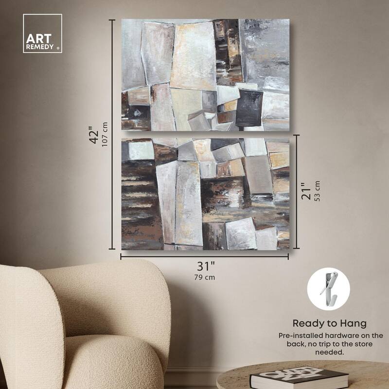 Inside the Future Canvas Set of 2 by Art Remedy, Gallery Wrapped