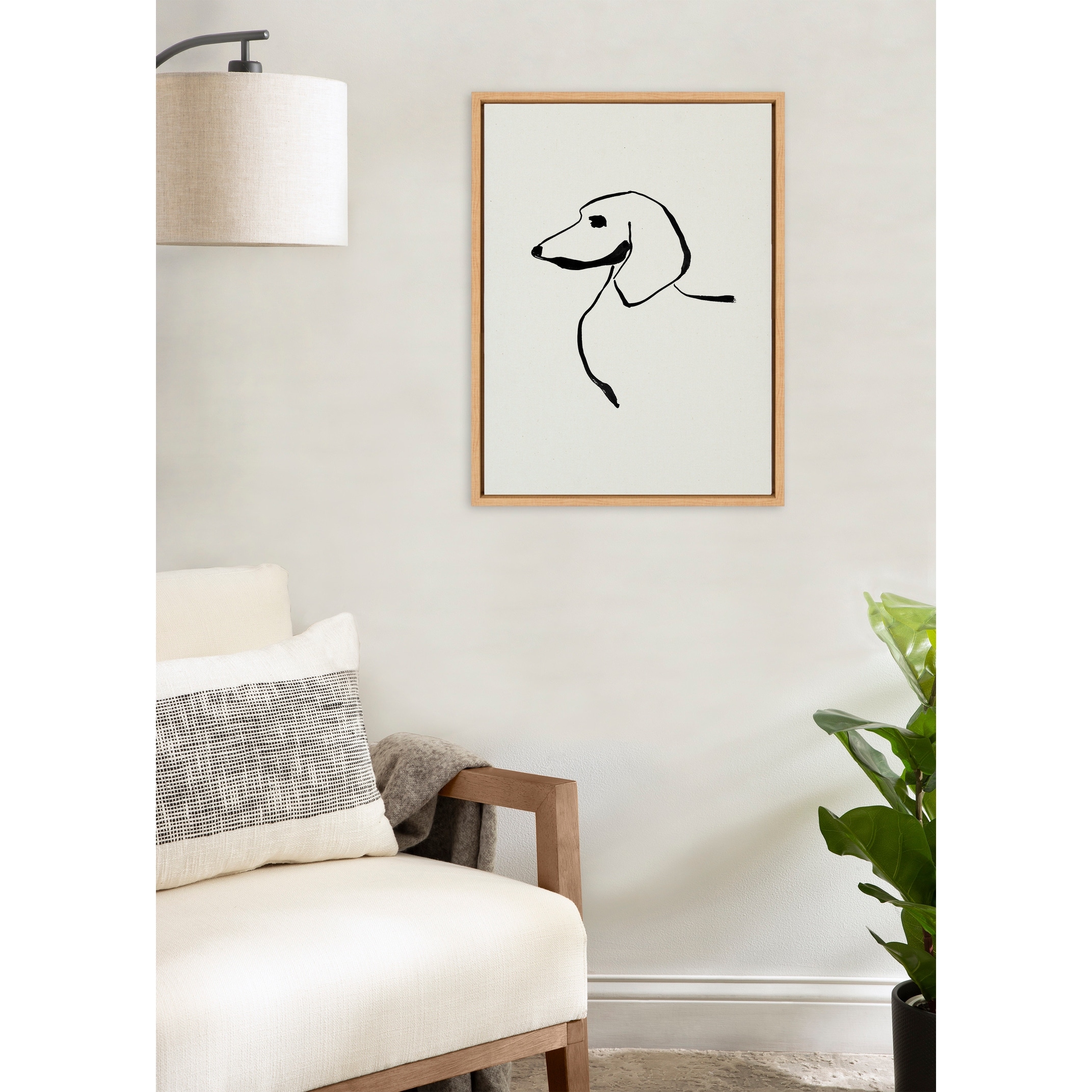 Kate and Laurel Sylvie 1023 Dachshund Framed Canvas by Teju Reval of SnazzyHues