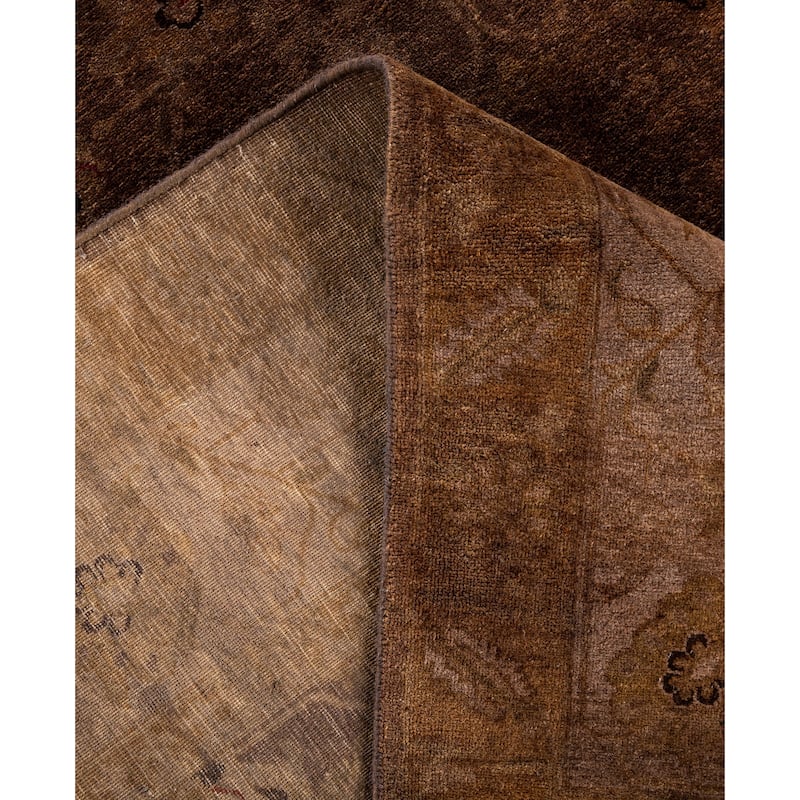 Overdyed One-of-a-Kind Hand-Knotted Area Rug - Brown - 6' 2" x 8' 10"