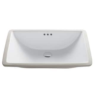 Kraus Elavo 23-1/4" Ceramic Undermount Bathroom Sink with Overflow