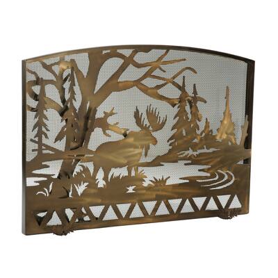 Meyda Tiffany 50" W X 35.5" H Moose Creek Arched Fireplace Screen