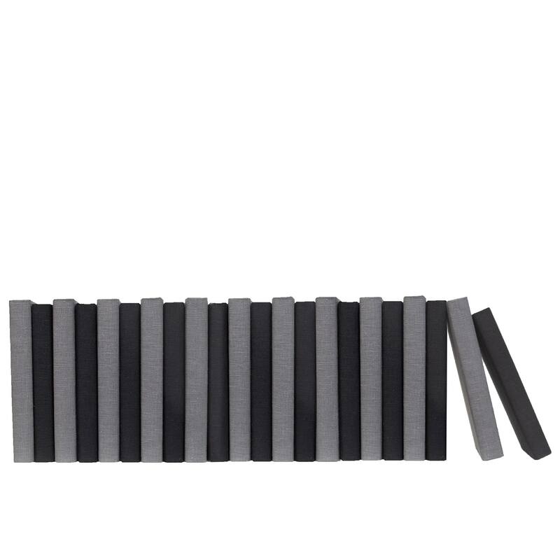 Books Grey Decorative Accessories: Onyx & Slate Linen