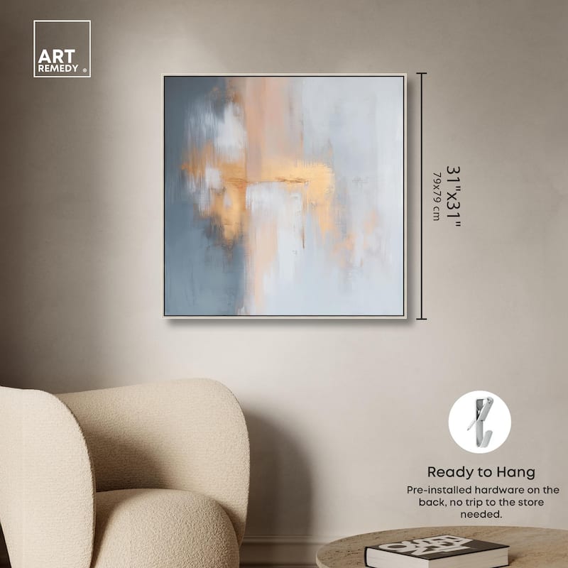 Coral Hues Canvas by Art Remedy