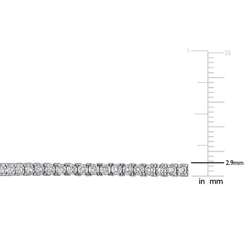 Miadora 4ct TDW Lab-Grown Diamond Bangle in 14k White Gold - 7 in