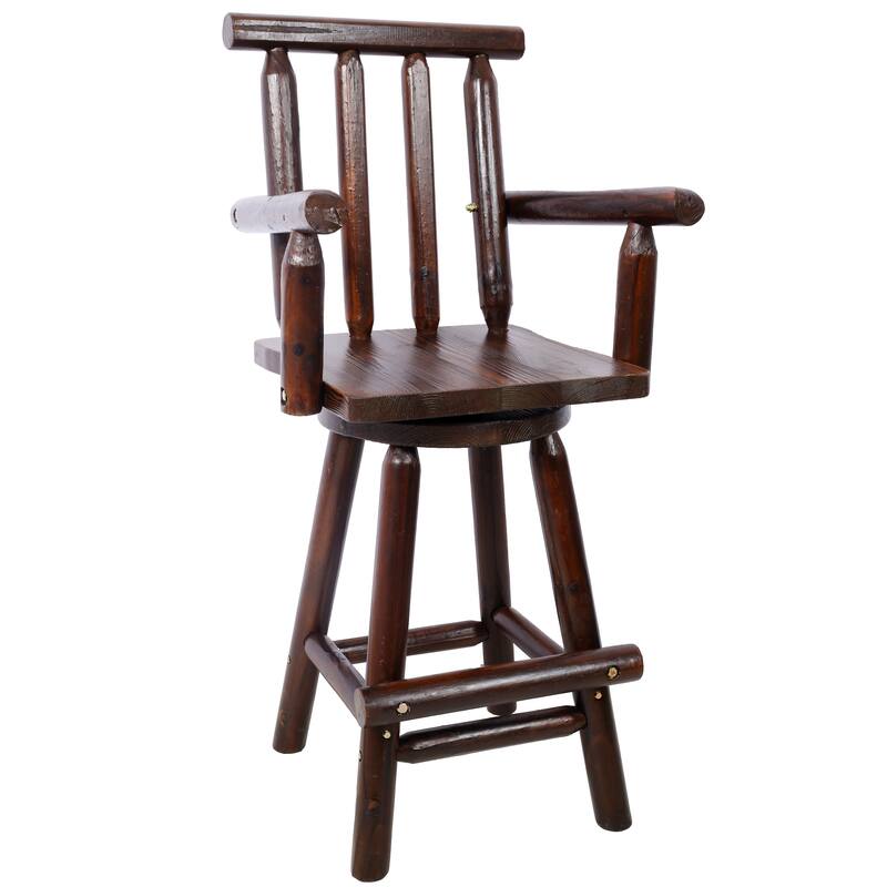 Rustic Bar Stool - Fir Wood Construction