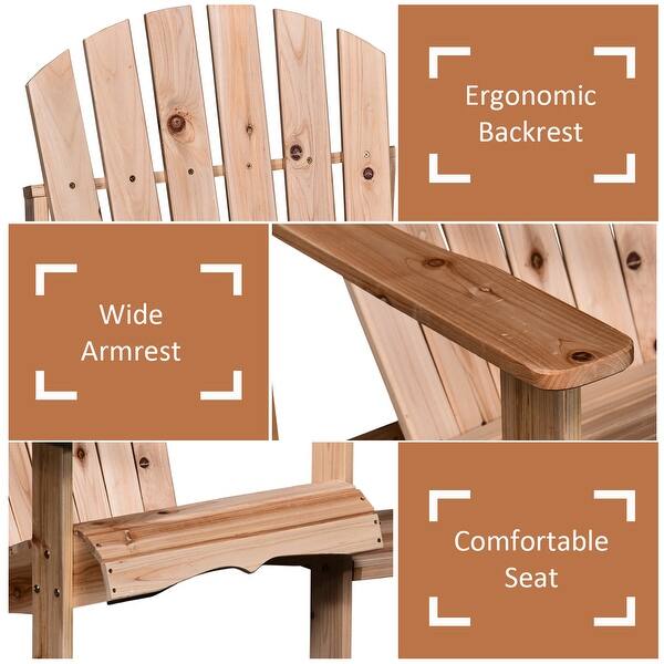 Shop Armopa Wood Adirondack Chairs With Attached Center Table By Havenside Home Overstock 30700297