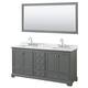 Option Dark Gray / White Carrara Marble Top / Polished