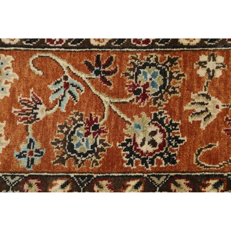Vegetable Dye Garden Design Heriz Serapi Oriental Area Rug Handmade - 7'11" x 9'8"