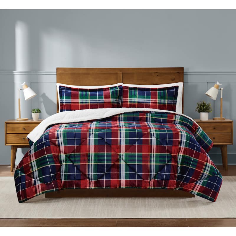 Truly Soft Cuddle Warmth 3-piece Comforter Set - Ivan Plaid - King