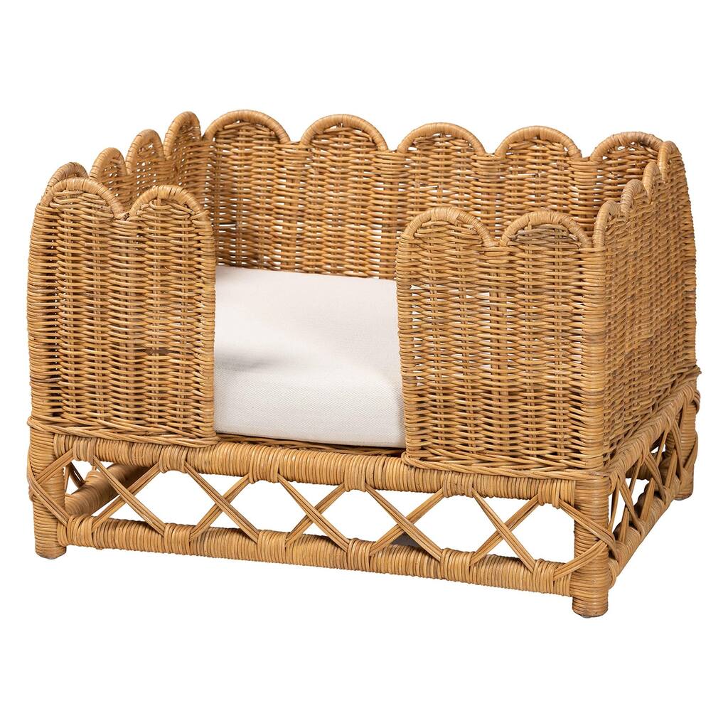 Bohemian Pet Bed, Constructed from Natural Rattan