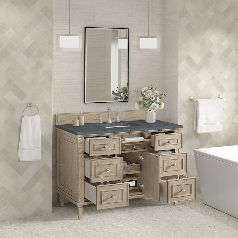 James Martin Vanities 424-V48-3PBL Lorelai 48" Single Basin Wood