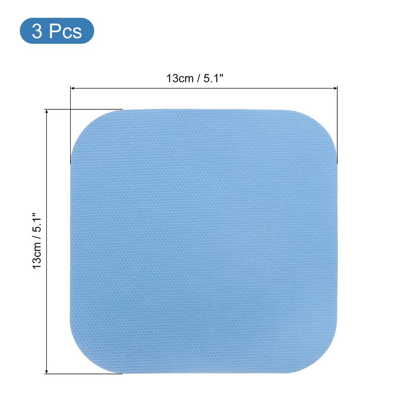 3Pcs Rubber Jar Opener Grippers Pads, Heat-insulated Grippers Pads - Blue