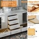 preview thumbnail 5 of 10, Prismosaic 84 in. Lunar Gray Vanity with Countertop & Splash, Double Sinks