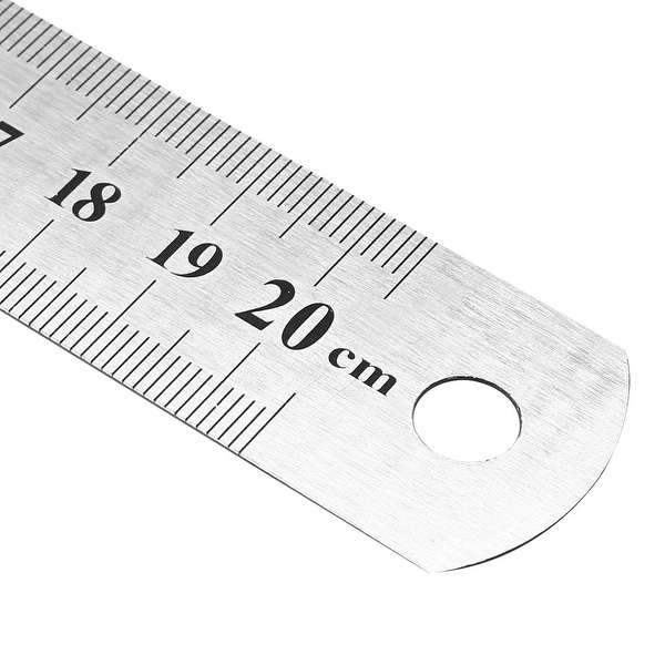 Architect 3 Pcs Metal Ruler with Storage Bag Stainless Steel Ruler Engineers 8 Inch and 12 Inch Metric Ruler for School 6 Inch Craft Silver Office 