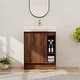 preview thumbnail 1 of 25, Beingnext 28" Bathroom Vanity With Sink, Freestanding Bathroom Vanity With 1 Door And 3 Shelves 27.2''W x 14.8''D x 35.3''H - Brown Ebony