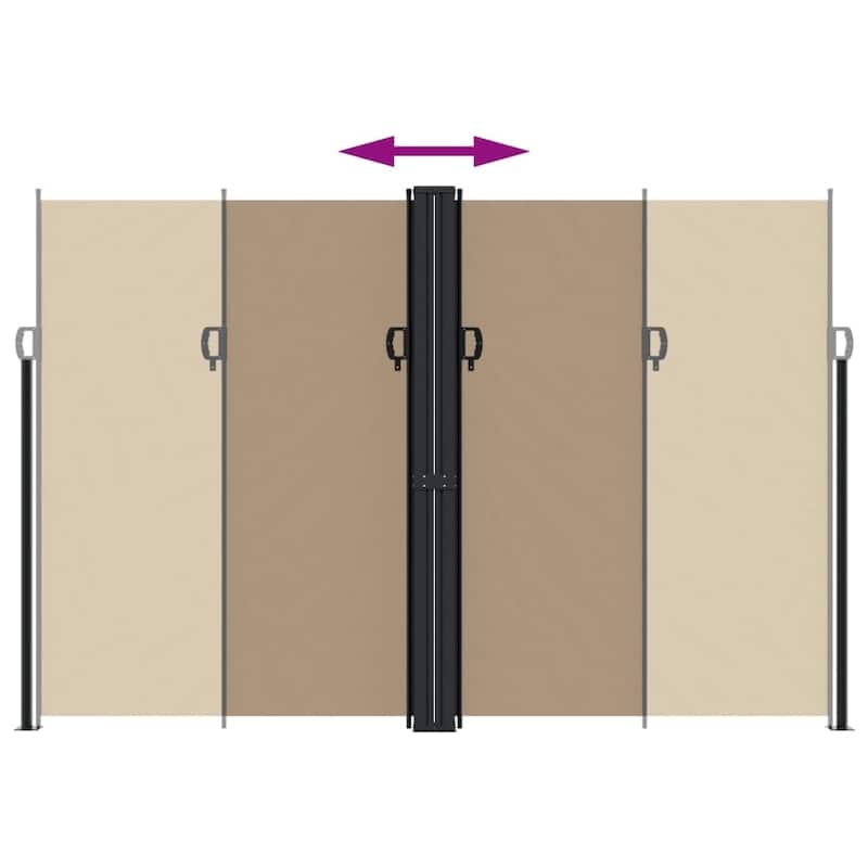 vidaXL Retractable Side Awning Sun Shade Privacy Screen Outdoor Patio Garden