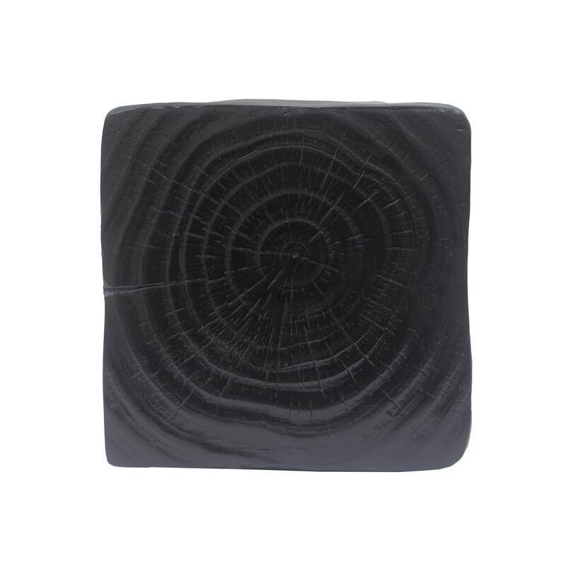 Unique Hollow Twisted Spiral Shape Side Table with Wood Grain Texture
