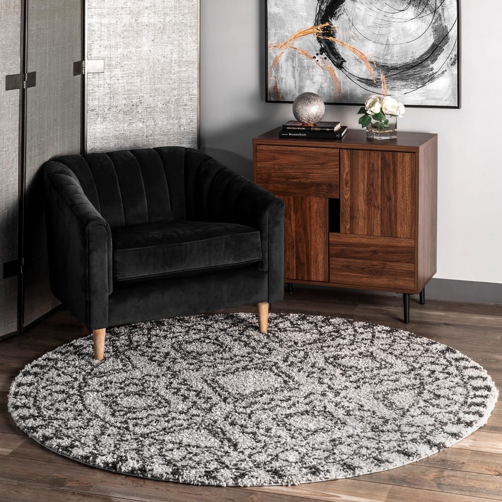 Nuloom Vasiliki Moroccan Shag Tasseled Area Rug