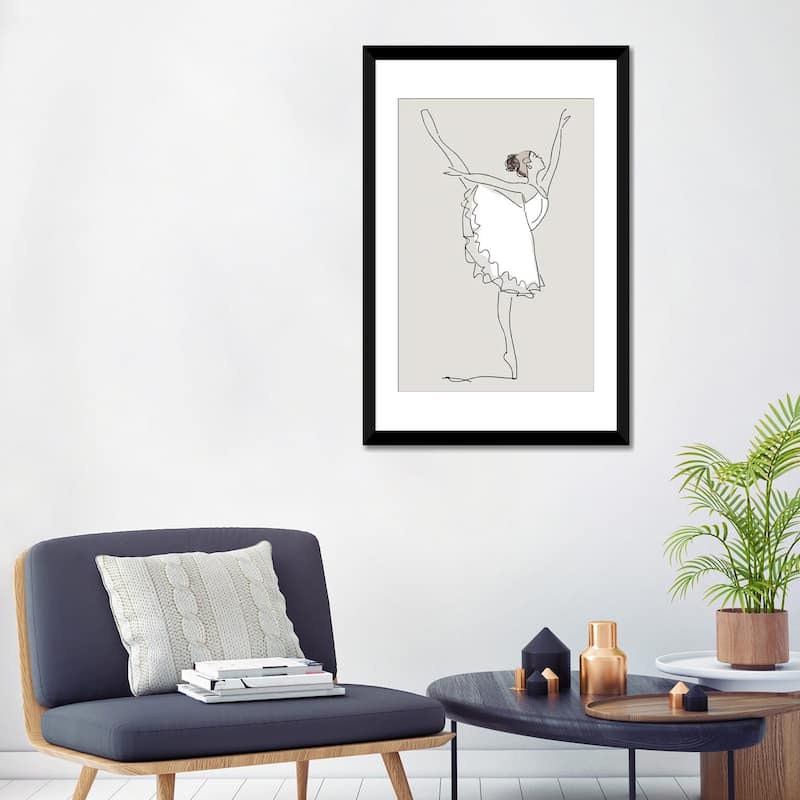 iCanvas "Inspired Stone Ballerina Line" by Pixy Paper
