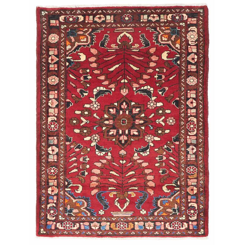 ECARPETGALLERY Hand-knotted Anadol Red Wool Rug - 3'7 x 5'0