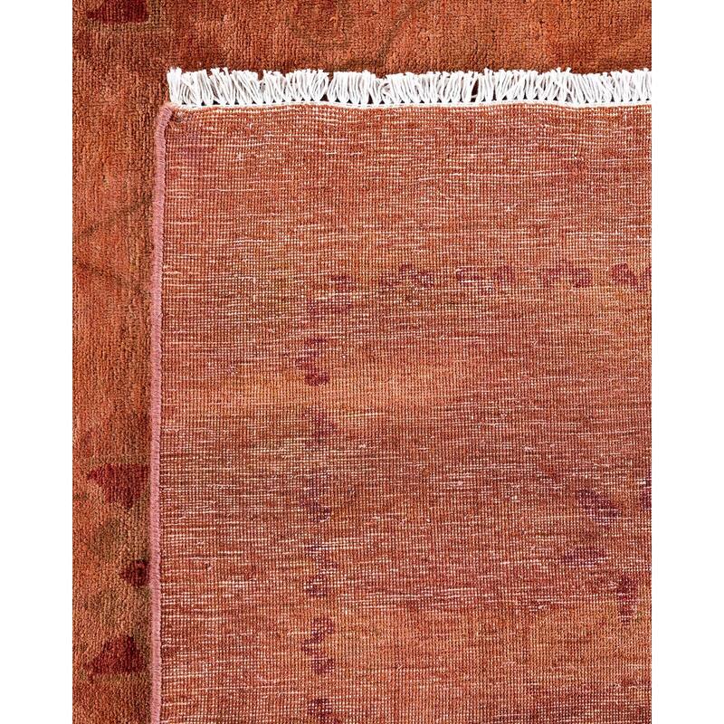 Overdyed, One-of-a-Kind Hand-Knotted Area Rug - Brown - 9' 3" x 11' 10"