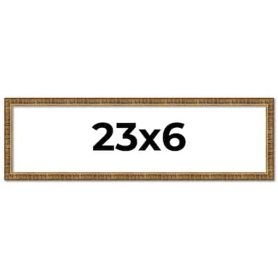 23x6 Frame Gold Solid Wood Picture Frame - Complete Modern Photo Frame