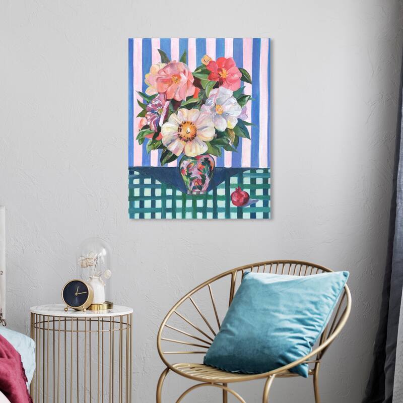 Wynwood Studio Canvas Floral and Botanical Bella Artistry Purple and Lavender Modern & Contemporary Wall Art Canvas Print - 20 x 24