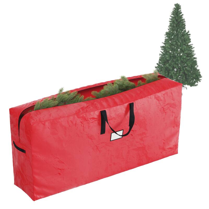 Christmas Tree Storage Bag - Waterproof Bag Holds 9-Foot Artificial Trees by Elf Stor (Red) - Red