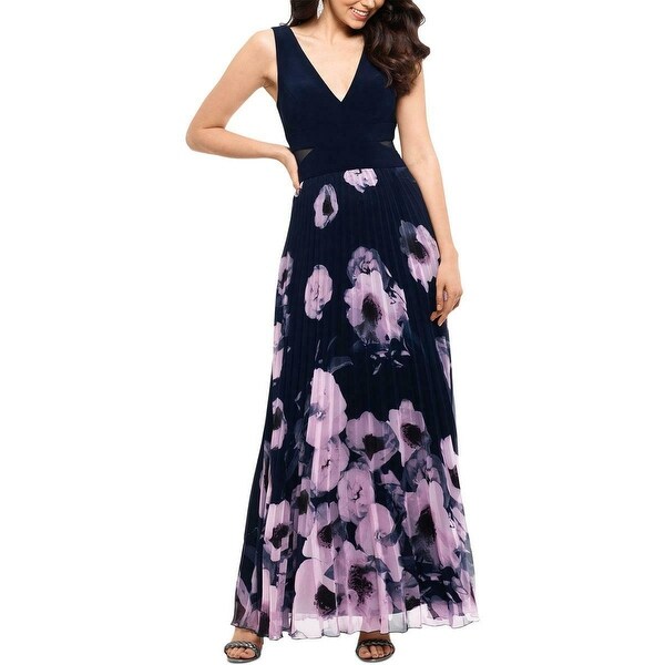 xscape v neck gown