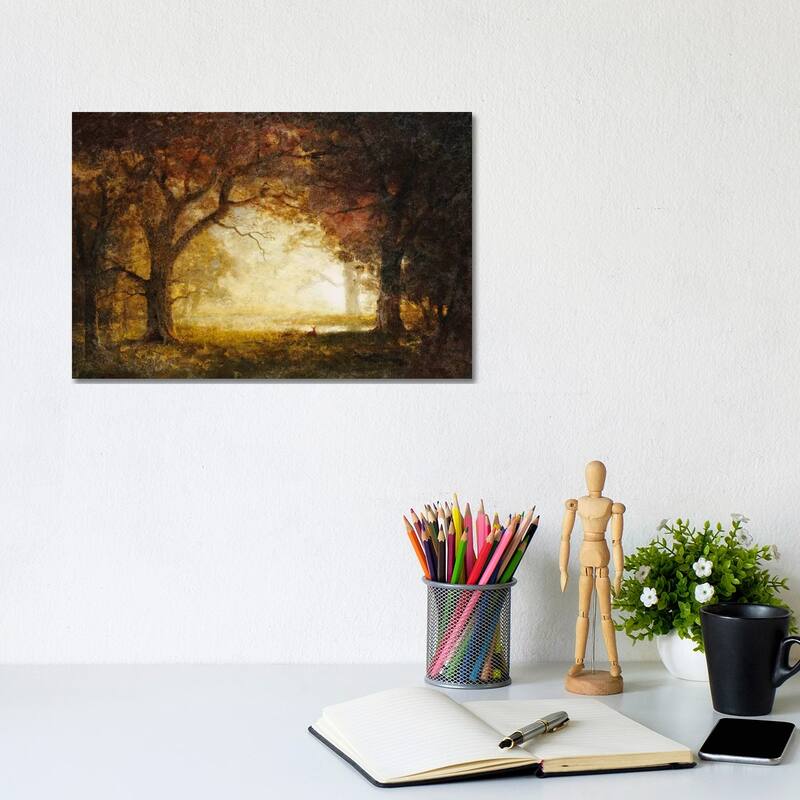 iCanvas "Forest Sunrise " by Albert Bierstadt Canvas Print - 8x12x0.75