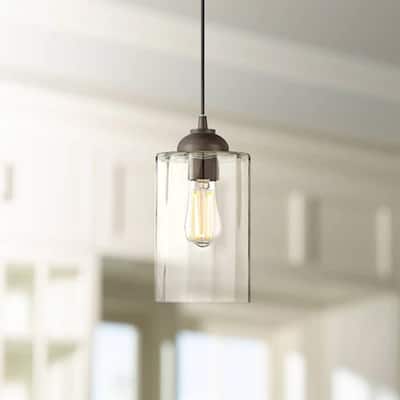 Bronze Mini Pendant Light 5 1/4" Modern LED Glass for Kitchen Island - 5" x 96"