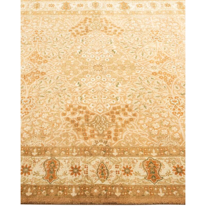 Overton Handknotted Wool Traditional Oriental Brown Area Rug - 5' x 8'