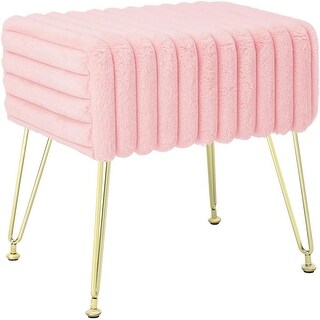 Stool Foot Rest, Pink Vanity Stool Makeup Vanity Stool - Bed Bath ...