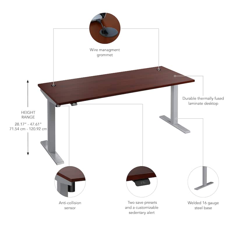 Bush Business Furniture Move 40 Series 72x30 Adjustable Standing Desk