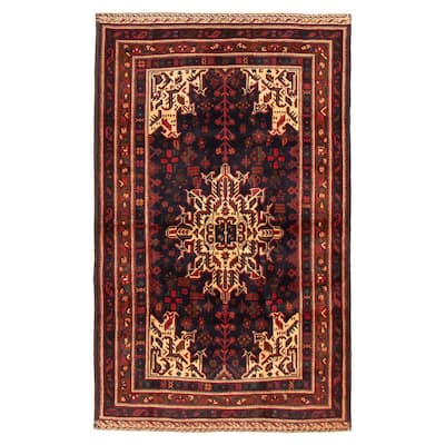 Teimani Navy Rug 4'1" x 6'10" - 4'1 x 6'10